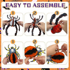 Halloween Office Decorations Indoor Kit - Pumpkin Lanterns, Bats Skull Head Banner, Spider Pumpkin Hanging Happy Halloween Banner For Office Classroom Home 14PCS