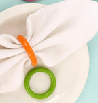 Napkin Rings Set of 12 - Epoxy Resin Napkin Holder Cuffs for Dinner Table Décor - Farmhouse Modern Serviette Rings for Weddings, Parties, Receptions, Banquets, Daily Use (Pastel) - CLEENTABLE