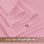 sancua Square Tablecloths 85x85 Inch, 2 Pack - Pink Fabric Table Cloth for Square or Round Tables, Washable Polyester Table Cover for Outdoor Party, Birthday, Buffet, Resturant