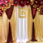 JYFLZQ Burgundy Sequin Backdrop Curtains 10ft x 10ft 1 Panel Glitter Photo Booth Backdrops Sparkly Photography Background Drapes for Parties Wedding Bridal Showers