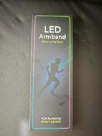 LED Armband for Running Walking Cycling, Multicolor Light Up Armband with Battery Indicator, Rechargeable Running Lights Safety Band for Night Visibility,Adjustable Reflective Gear for Adults & Kids