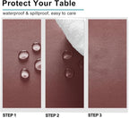 Hiasan Dusty Rose Tablecloth for Rectangle Tables - Waterproof Washable Polyester Fabric Table Cloth for Buffect Dining Birthday Party, 54 x 108 Inch