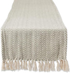DII Woven Basic Tabletop Collection, Chevron Table Runner, 15x108, Artichoke