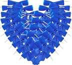 50pcs/Bag 3-1/2" Blue Satin Ribbon Bows with Twist Ties for 4th of July Independence Day Gift Wrapping Packing Holiday Decoration(Blue)