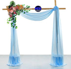 MDS Halloween Chiffon Draping Fabric - 2 Panel, 30" Wide x 30ft Long - Sheer Spooky Arbor & Canopy Drapery for Haunted House Backdrops, Party Ceilings, DIY Costumes & Themed Events - Turquoise