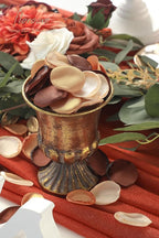 Floroom 300pcs Rose Petals Rust Brown Earth Tones Faux Silk Flower Petals for Wedding Flower Girl Basket Aisle Scatter Dinner Table Centerpieces Party Confetti Bridal Shower Romantic Night Decoration