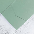20 PCS Sage Green Tri-fold Laser Cut Wedding Invitation Pockets for 5x7 Wedding Cards Bridal Shower Engagement Quinceanera Invitation