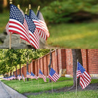 150pcs Small American Flags on Stick, Handheld 4 x 6 Inchs Mini American Flags with Kid-Safe Golden Spear Top, US Flags for 4th of July Decorations Outdoor, Independence Day Decorations