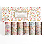 32 Rolls Washi Tape Set, Colored Floral Decorative Masking Tape, Artists Tapes for Journaling, Junk Journal, DIY Craft Projects, Scrapbooking Supplies Decor