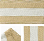 Artoid Mode Burlap Brown Farmhouse Rustic Table Runner, Seasonal Hollow Kitchen Dining Table Decoration for Home Party Decor 12x108 Inch