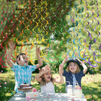 36 Pcs Rainbow Hanging Swirl Decorations Colorful Felt Swirl Streamer Spiral Ceiling Decorations Garland for Birthday Wedding Bridal Shower Baby Shower Carnival Fiesta Festival Party Supplies