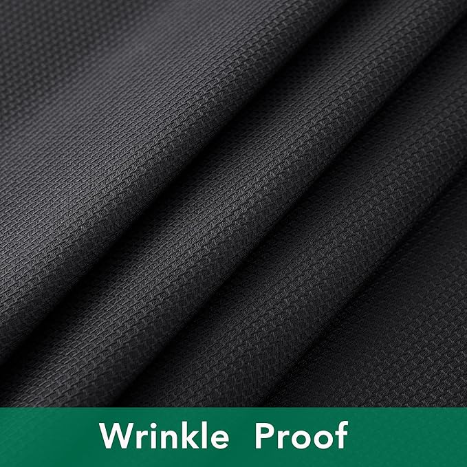 Biscaynebay Textured Fabric Square Tablecloths 70x70 Inches, Black Water Resistant Spill Proof Card Table Cloth Folding Table Cover for Dining, Kitchen, Wedding and Parties, Machine Washable