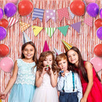 6 Pack Rose Gold Foil Fringe Curtains Backdrop, 3.28 x 8.2 Ft Metallic Streamers Tinsel Curtains Background for Photo Booth, Birthday, Weddings, Carnivals, Graduation, Themed Party Decorations