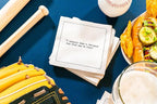 Five Star Napkins White Cocktail Napkins – 50 Luxury Cotton Disposable Cocktail Party Napkins with Quotes – 4.5" x 4.5" for Home Bars, Game Nights, Beverages, Birthdays, Weddings & Holidays