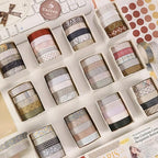 YUBBAEX 60 Rolls Value Washi Tape Pack Retro Arts Masking Tape Basic Patterns Decorative for DIY Crafts, Bullet Journal Supplies, Planners, Scrapbook, Card/Gift Wrapping (Basic Geometry)