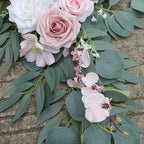 ponatia Artificial Wedding Arch Flowers (Pack of 2), Dusty Rose Wedding Flowers for Wedding Welcome Signs Floral Decorations and Wedding Reception Ceremony Decor (Dusty Rose & Pink & Ivory)
