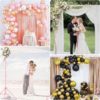 EMART Backdrop Stand 10x7ft(WxH) Photo Studio Adjustable Background Stand Support kit with 2 Crossbars, 8 Clamps, 2 Sandbags and Carry Bag for Parties, Events Decoration, Wedding, Photography -Pink