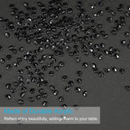 PATIKIL 10000 Pcs Wedding Table Scatter Confetti Crystals 4.5mm Acrylic Diamonds Vase Fillers Gems for Table Centerpiece Decorations Party Vase Beads, Black