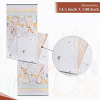 Maison d' Hermine Table Runner 100% Cotton Double Layer Table Runners 108 inches Long Decorative for Home Kitchen Dining Party Wedding Bridal Shower Spring Summer (Easter Dew , 14.50" x 108")