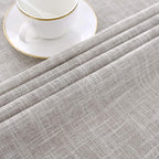 maxmill Flaxy Faux Linen Tablecloth with 2-Tone Slubby Texture Wrinkle Resistant Anti-Shrink Soft Table Cloth for Kitchen Dining Restaurant Tabletop for Event Holiday Dinner Round 70 Inch Linen
