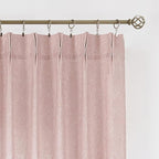 Vision Home Pink Pinch Pleated Semi Sheer Curtains for Girls Bedroom Living Room Textured Light Filtering Window Curtains 84 inch Rayon Blended Pinch Pleat Pink Drapes with Hooks 2 Panels 40" Wx84 L