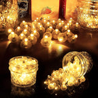 Aogist 50pcs Warm White Balloon Lights,Long Standby Time Waterproof Mini Light,Battery Powered,Round LED Ball Lamp for Latex Balloon Paper Lantern Party Wedding Festival Christmas Halloween Decorative