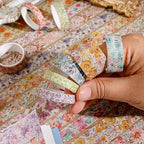 32 Rolls Washi Tape Set, Colored Floral Decorative Masking Tape, Artists Tapes for Junk Journal, Journaling, DIY Craft Projects, Scrapbooking Supplies Decor