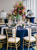 10 Pack Round Tablecloths - 120 Inch, Navy Blue Polyester Table Cover for Round Table, Stain and Wrinkle Resistant Washable Fabric Tablecloth, Polyester Tablecloth for Wedding Banquet Parties