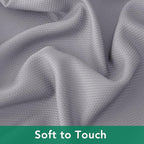 Biscaynebay Textured Fabric Square Tablecloths 90x90 Inches, Silver Grey Water Resistant Spill Proof Card Table Cloth Folding Table Cover for Dining, Kitchen, Wedding and Parties, Machine Washable