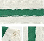 Artoid Mode Dark Green Farmhouse Rustic Table Runner, Seasonal Holiday Hollow Kitchen Dining Table Decoration for Home Party Decor 12x108 Inch