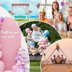 LEBENGURU Upgraded 7.2FT Wedding Arch Cover, Dusty Pink Spandex Fitted Arch Backdrop Cover, Round Top Chiara Stand Covers for Birthday Party Baby Shower Banquet Balloon Décor