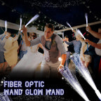 100 Pcs White Fiber Optic Wands Bulk Wedding Sparklers Party Favors LED Light Glow Sticks with 3 Modes Long Flashing Glow for Birthday Wedding Bridal Shower Glow in the Dark Party Favors