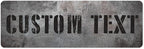 Custom Sign, Custom Street Sign, 11 Font Colors, 13 Font Styles, 4 Hole Options, 22 Sizes, 6x18 Inches, Rust Free DiBound, Fade Resistant, Made in USA by My Sign Center (Grunge Metal)