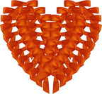 50pcs 1-1/2" Mini Orange Satin Ribbon Bows Without Twist Ties for Crafts Gift Wrapping Packing Christmas Decoration (Orange)