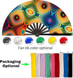 Custom Fans with Your Photo/Text - 13 Inch Personalized Folding Hand Fan for Line Dancing, Weddings, Parties | Decorative Gift for Women, Church Events & Dance Performances (5, 13 Inch)