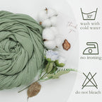 6 Pack Sage Green Table Runner 10ft Boho Gauze Fabric Cheesecloth Table Runner 35 x 120 Inch Rustic Sheer Runner for Wedding Centerpiece Decor Baby Shower Party Table Decorations