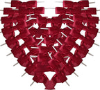 3-1/2" Burgundy Satin Ribbon Bows with Twist Ties Giant Bows for Christmas Holiday Gift Packing&Wrapping (50pcs,Burgundy)