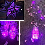 Twinkle Fairy Lights Battery Operated 3 Modes with Timer Firefly Lights 20 LED on 7.2 feet Silvery Copper Wire for DIY Wedding Party Christmas Halloween Centerpiece Decorations 15 Pack (Purple)