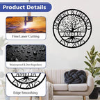 Custom Tree Of Life Metal Signs Wall Art, Personalized Family Last Name Outdoor Metal Signs, Wedding Gifts For Couple, Name Sign Customized Christmas Valentine's Day Housewarming Gifts