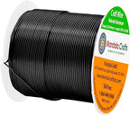 Mandala Crafts 22 Gauge Anodized Aluminum Craft Wire for Jewelry Making - 100 FT Colored Flexible Black Wire - Bendable for Bonsai Armature Crafting Sculpting
