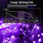 pozzolanas 24 Pack 7ft Waterproof LED Fairy Lights - Battery Operated String Lights with 20 LEDs for Home, Mason Jar, Party, Wedding, Halloween, Christmas Decorations (12 Multicolor & 12 Purple)
