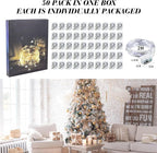 ZGWJ 50 Pack Fairy Lights Battery Operated, 7ft 20 Mini LED Fairy String Lights Silver Wire 3 Modes for DIY, Parties, Wedding, Bedroom, Halloween Christmas Decoration Silver White