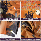 Halloween Photo Booth Props Frame Party Decorations 35 x 73Inch Halloween Picture Backdrop for Birthday Party Supplies Indoor Outdoor Decor (Orange)