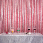 SquarePie Sequin Backdrop Curtain Not See Through Thick Glitter Background for Party 6FT x 6FT Fuchsia Pink