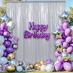 leegleri 30x10ft Thick Silver Glitter Backdrop Curtain Panels for Parties, Wrinkle Free Sequin Sparking Photo Backdrop Drapes, 6Panels 5x10ft Shimmer Back Drop Cloth for Wedding Birthday Photography