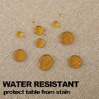 NLMUVW Linen Tablecloth for Square Tables - Burlap Textured Table Cloth Water Resistant Farmhouse Decorative Table Cover for Dining Kitchen Card, 42 x 42 Inch