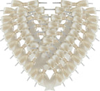 50pcs 3-1/2" Mini Satin Ribbon Bows with Twist Ties for Crafts Cream Color for Gift Wrapping Packing Holiday Candy Decoration (3.5"-Ivory)
