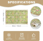 Snycler Table Runner Boho Table Runners Vintage Elegant Farmhouse Table Center Linen Decor for Home Dining Party Entrance (12x18 Inch,Set of 4) Green