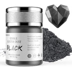 Nomeca Edible Luster Dust, 8 Grams Food Grade Cake Dust Metallic Shimmer Christmas Food Coloring Powder for Cake Decorating, Baking, Fondant, Gumpaste, Chocolate, Candy, Drinks, Cookies - Black