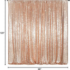 Poise3EHome Rose Gold Sequin Backdrop,8FT x 10FT Sequin Photography Backdrop Curtain for Party Decoration